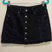 American Eagle Outfitters Skirts | American Eagle Black Mini Button Up Mini Skirt | Color: Black | Size: 8