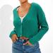 American Eagle Outfitters Sweaters | American Eagle Oversized Green Cropped Button-Up Cardigan Size Small | Color: Green | Size: S