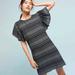 Anthropologie Dresses | Anthropologie Denmark Striped Black Tunic Dress Ruffle Mini Aztec Shift S | Color: Black/White | Size: S