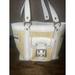 Coach Bags | Coach Straw White Leather Legacy Tote Purse M05k-113 | Color: White | Size: Os