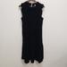 J. Crew Dresses | J Crew Womens Velvet Tiered Midi Dress Size 8 Black Sleeveless Round Neck Ruffle | Color: Black | Size: 8