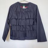 J. Crew Jackets & Coats | J Crew Sz 4 Navy Blue 100% Silk Tiered Layered Wom | Color: Blue | Size: 4