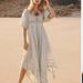 Free People Dresses | Free People On My Level Puff Sleeve Maxi Dress L Sage Green | Color: Green | Size: L