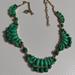 J. Crew Jewelry | J. Crew Gold Tone/Shades Of Green Floret Statement Necklace | Color: Gold/Green | Size: Os