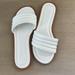 J. Crew Shoes | J.Crew Sorrento Padded Slides In Leather In White - Size 8 New/Never Worn | Color: White | Size: 8