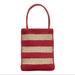 J. Crew Bags | J. Crew Straw Shopper Tote In Stripe | Color: Red/Tan | Size: Os