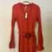 Anthropologie Dresses | Anthropologie | Knit Sweater Button Down Dress | Flared Long Sleeves | Xs | Color: Orange | Size: Xs