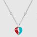Gucci Jewelry | Gucci Interlocking G Heart Lightning Charm Necklace | Color: Gold/Red | Size: Os