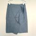 J. Crew Skirts | J. Crew Sz 2 Blue Denim Chambray Ruffle Faux Wrap Pencil Skirt | Color: Blue | Size: 2