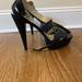 Nine West Shoes | Beautiful Nine West High Heeled Black Sandals Size 7,5 Like New Condition | Color: Black | Size: 7.5