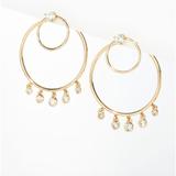 Anthropologie Jewelry | Chandelier Hoop Earrings By Anthropologie | Color: Gold | Size: Os