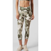 Athleta Pants & Jumpsuits | Athleta Ultimate Stash Ii Capri Leggings Women's Size S Painted Energy Olive | Color: Cream/Green | Size: S