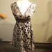 Anthropologie Dresses | Anthropologie Flower Black And White, Zipper On Side, Petite Dress Size Zero | Color: Black/Silver | Size: 0