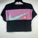 Nike Shirts & Tops | Nike Big Girls Short-Sleeve Logo Block Cropped Tee Black Pink Teal Size Xl 18-20 | Color: Black | Size: Xlg