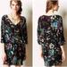 Anthropologie Dresses | Anthropologie Maeve Black Batwing Floral Watercolor Dress | Color: Black | Size: S