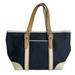 Coach Bags | Coach Hampton Navy Blue Mini Canvas Tote Style M2j-7741 | Color: Blue/Cream | Size: Os