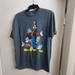 Disney Shirts | Disney Blue T-Shirt Mickey Donald Goofy Faded Style Large Cotton/Polyester Blend | Color: Blue | Size: L