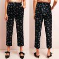 Anthropologie Pants & Jumpsuits | Ett:Twa Anthropologie Navy Floral Cropped Ankle Trousers | Color: Blue/White | Size: Xs