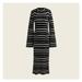 J. Crew Dresses | J.Crew Dress - Knit Ribbed Sweater-Dress In Mixed Stripe | Color: Black/White | Size: M