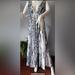 Michael Kors Dresses | Michael Kors Blue & White Tyedye Fringed Boho Maxi Long Sundress Dress Sz Small | Color: Blue/White | Size: S