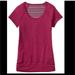 Athleta Tops | Athleta Saturnalia Short Sleeve Athletic T Shirt Fitted Pink Red Women's Medium | Color: Pink/Red | Size: M