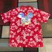 Disney Shirts | Disney Store Hawaiian Mickey & Minnie Mouse Beach Print Shirt Men's Size Small | Color: Red/White | Size: S