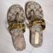 Coach Shoes | Coach Shoes Coach Rikki Gold Sandals Size 6 With Buckle | Color: Gold/Tan | Size: 6