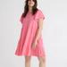 J. Crew Dresses | J. Crew Knit Broken-In Jersey Tiered Mini Dress Xl | Color: Pink | Size: Xl