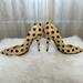 Kate Spade Shoes | Kate Spade Made In Italy Tan Patent Leather Black Polka Dot Pump, 4” Heel, Sz. 7 | Color: Black/Cream | Size: 7