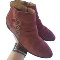 Anthropologie Shoes | Latigo Passion Suede Ankle Boots | Color: Pink/Purple | Size: 10