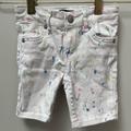 Levi's Bottoms | Levi’s 2t White Paint Splatter Stretch Jean Bermuda Shorts | Color: Blue/Tan/White | Size: 2tg