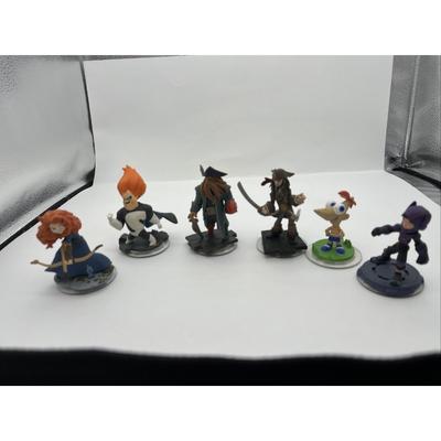 Disney Video Games & Consoles | Lot Of 6 Random Disney Infinity Figures- Pirates- Brave- Incredibles- | Color: Red | Size: Os