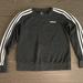 Adidas Tops | Adidas Crewneck Sweatshirt. Size S. Black With White Stripe. Cute, Some Fading. | Color: Black/White | Size: S