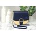 Kate Spade Bags | New Kate Spade Robyn Medium Chain Crossbody Saddle Bag Straw Blue & Tan Leather | Color: Blue/Tan | Size: M