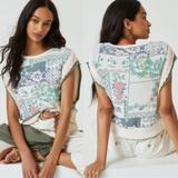 Anthropologie Jackets & Coats | Anthropologie Aldomartins Floral Patchwork Vest One Size | Color: Green/White | Size: Os