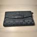 Coach Bags | Coach Black Jacquard Monogram Wallet With Black Leather Trim & Interior. Guc | Color: Black | Size: Os