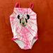 Disney Swim | Disney Minnie Mouse One Piece Bathing Suit, Size 12-18 Months | Color: Pink/White | Size: 12-18mb