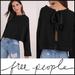 Free People Tops | Free People Black Walking In Hueco Textured L/Sleeve Blouse Women's Small * New | Color: Black | Size: S