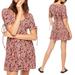 Free People Dresses | Free People Laced Up Floral Mini Dress With Pockets | Color: Black/Red | Size: L