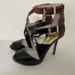 Michael Kors Shoes | Michael Kors Tamara Women's Black & Red Patent Leather Open Toe Heels Size 8 | Color: Black/Red | Size: 8