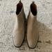 Coach Shoes | Coach Suede Leather Neutral Ecru/Oat Women’s Pull -On Ankle Booties Boots 8.5 D | Color: Cream | Size: 8.5
