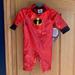 Disney Costumes | Disney Incredibles Infant Costume Nwt Size 3-6 Months | Color: Black/Red | Size: 3-6 Months