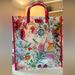 Gucci Bags | Gorge Gucci Vinyl Floral Printed Flora Tote Bag With Pink Leather Trim/Handles | Color: Green/Pink | Size: Large Tote