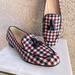 J. Crew Shoes | J. Crew Nwt Red White & Navy Blue Checkered Plaid Tweed Tassel Loafers Flats 6.5 | Color: Blue/Red | Size: 6.5
