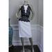 Michael Kors Dresses | $2850 New Michael Kors Optic White Black Lace Belted Sheath Dress 6 | Color: Black/White | Size: 6