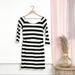 Anthropologie Dresses | Coincidence & Chance Anthropologie Black And White Stripped Mini Dress Medium | Color: Black/White | Size: M