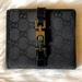Gucci Bags | Euc-Gucci Gg Black Leather Gunmetal Hardware Push Lock Jackie Canvass Wallet | Color: Black | Size: Os