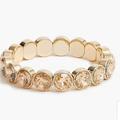 J. Crew Jewelry | Jcrew Crystal Gem Bracelet Champagne Gold Stretchy Glam Nwt | Color: Gold | Size: Os