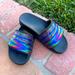 Adidas Shoes | Adidas Originals Unisex-Child Adilette Slide Sandal | Color: Black/Silver | Size: 4bb