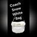 Coach Bags | Coach Snow White Rabbit Fur Satin Bag Purse Shoulder Bag | Color: Silver/White | Size: Os